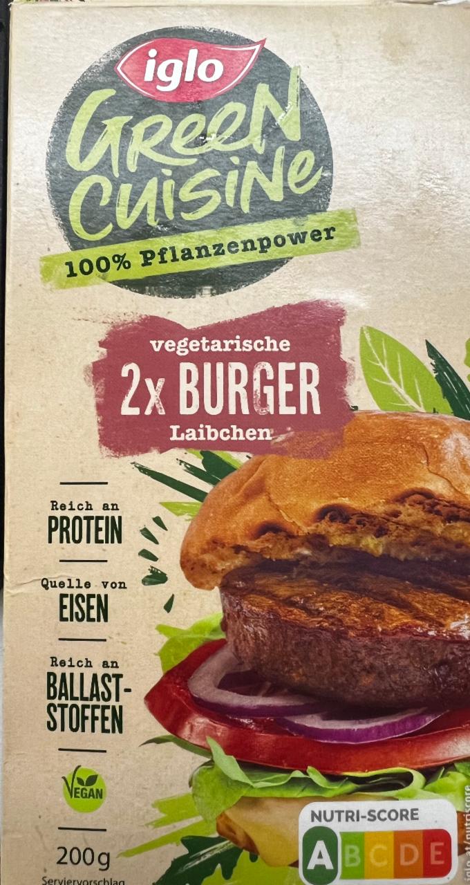 Fotografie - Vegetarische 2x Burger Laibchen Iglo Green Cuisine