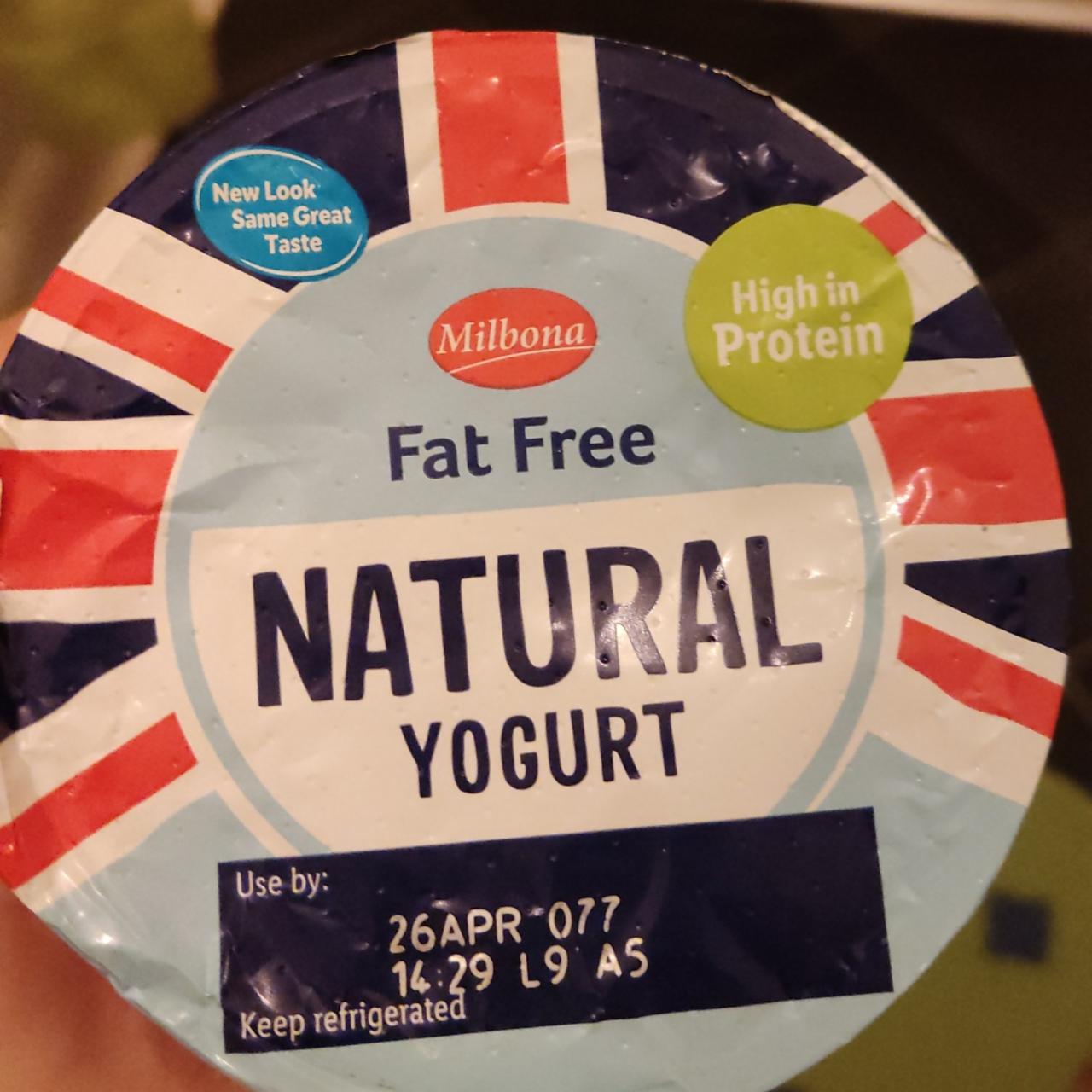 Fotografie - Fat free Natural Yogurt Milbona