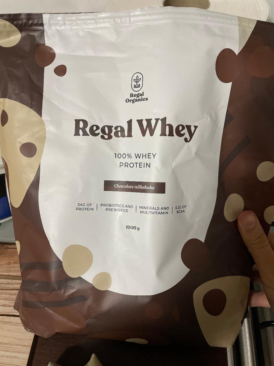 Fotografie - Regal Whey 100% whey protein Chocolate milkshake Regal Organics