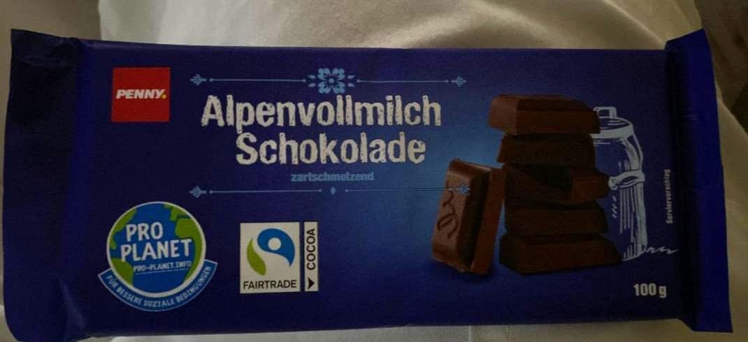 Fotografie - Alpenvollmilch Schokolade Penny