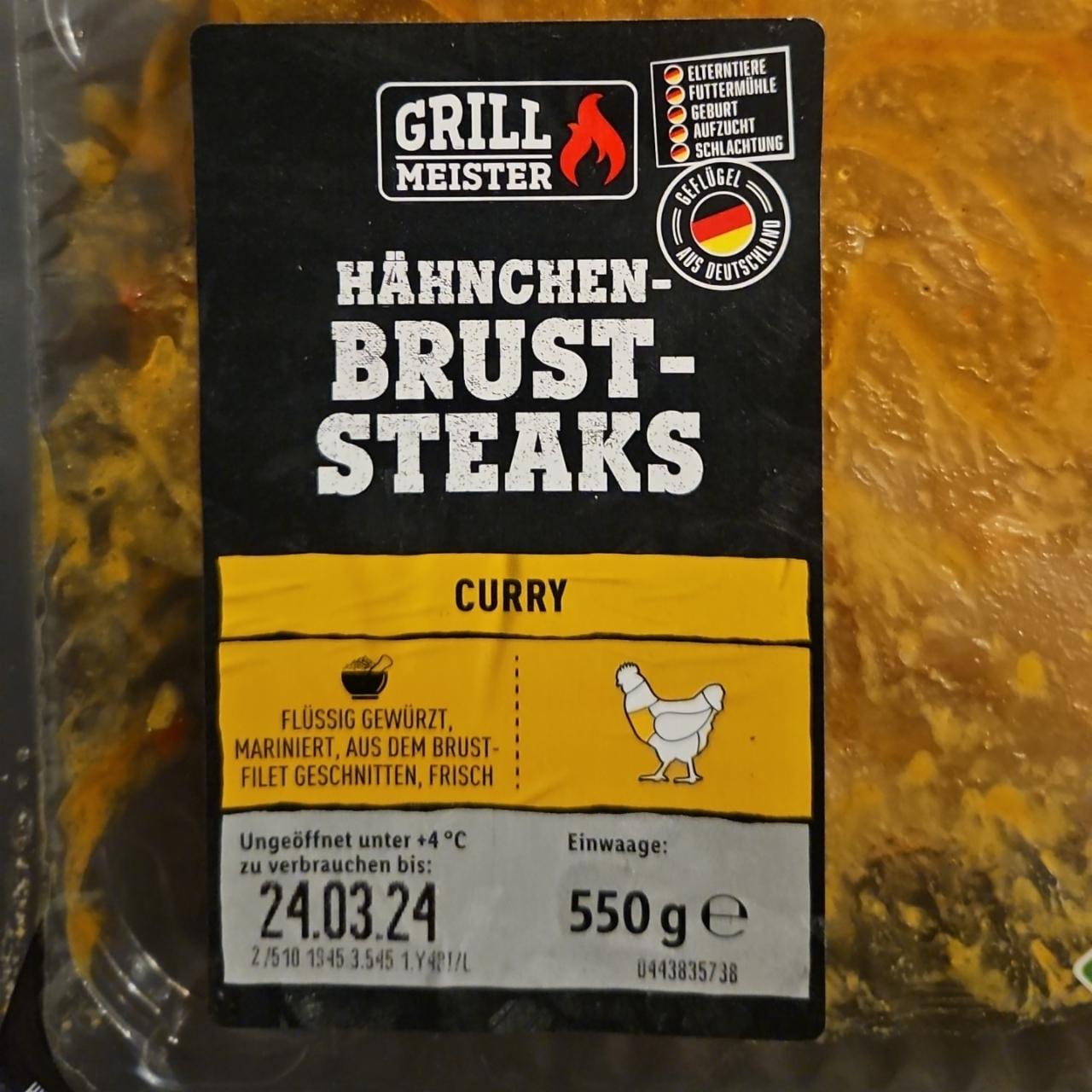 Fotografie - Hähnchen-Brust-Steaks Curry Grill Meister