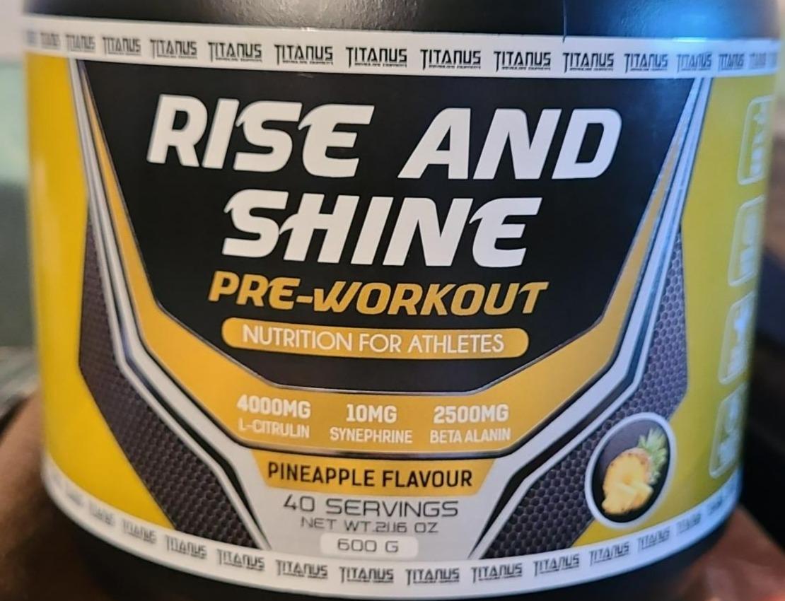 Fotografie - Rise and shine pre-workout Pineapple flavour Titanus