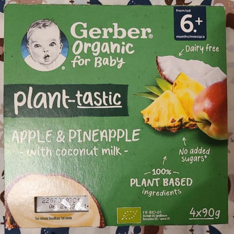 Fotografie - Apple & Pineapple with coconut milk Gerber organic for baby