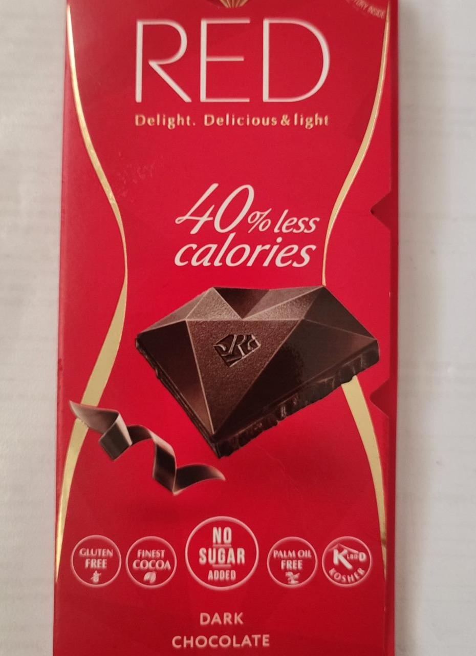 Fotografie - Dark Chocolate 40% less calories Red Delight