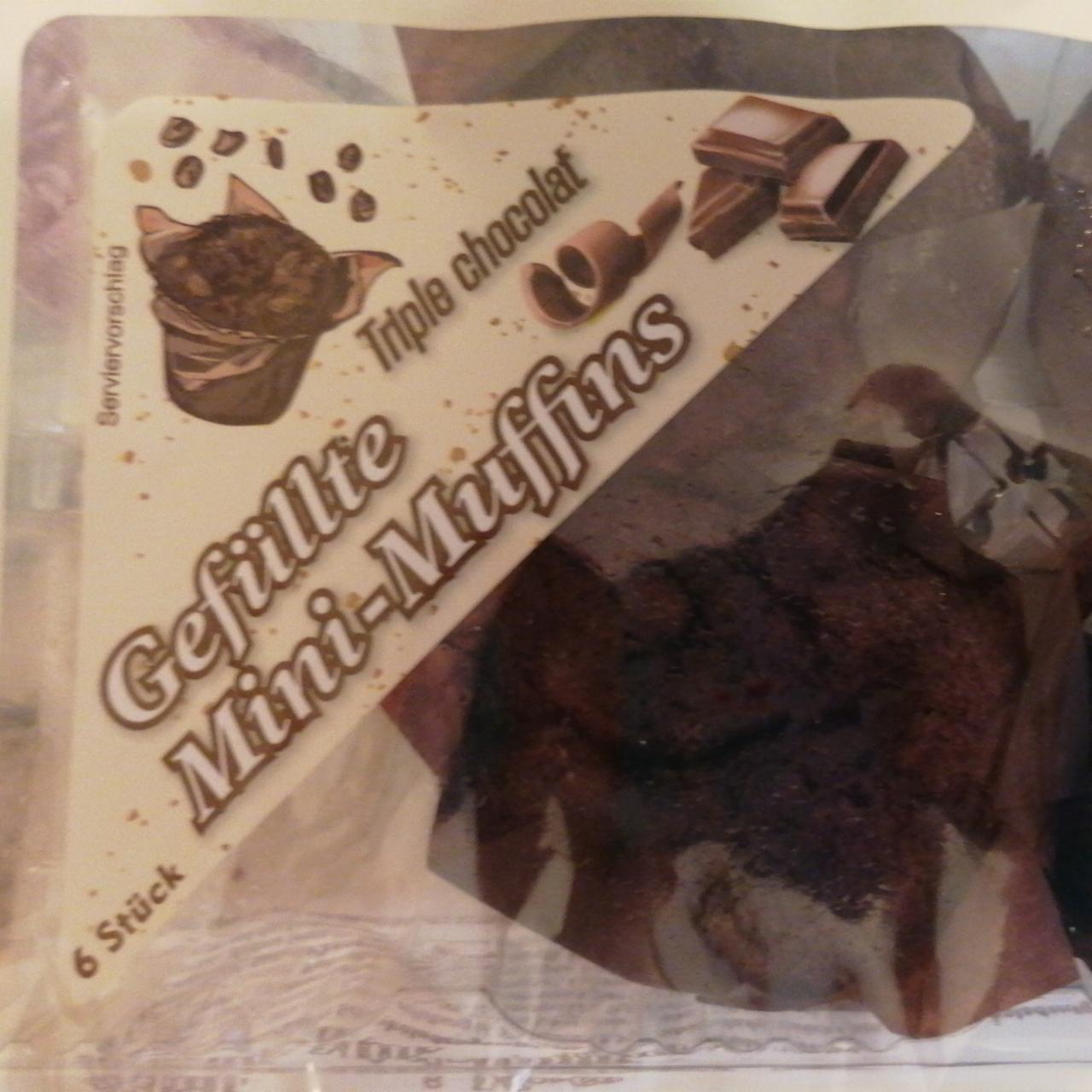 Fotografie - Gefüllte Mini Muffins Triple chocolat