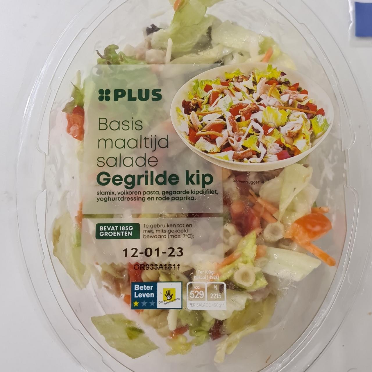 Fotografie - Basis maaltijd salade gegrilde kip Plus