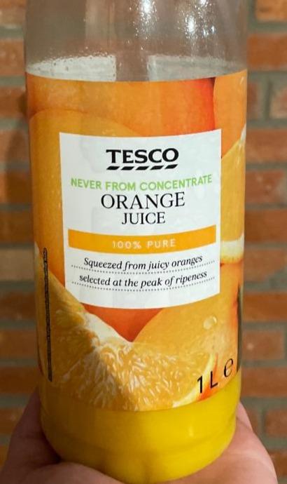 Fotografie - Orange Juice 100% Pure Tesco