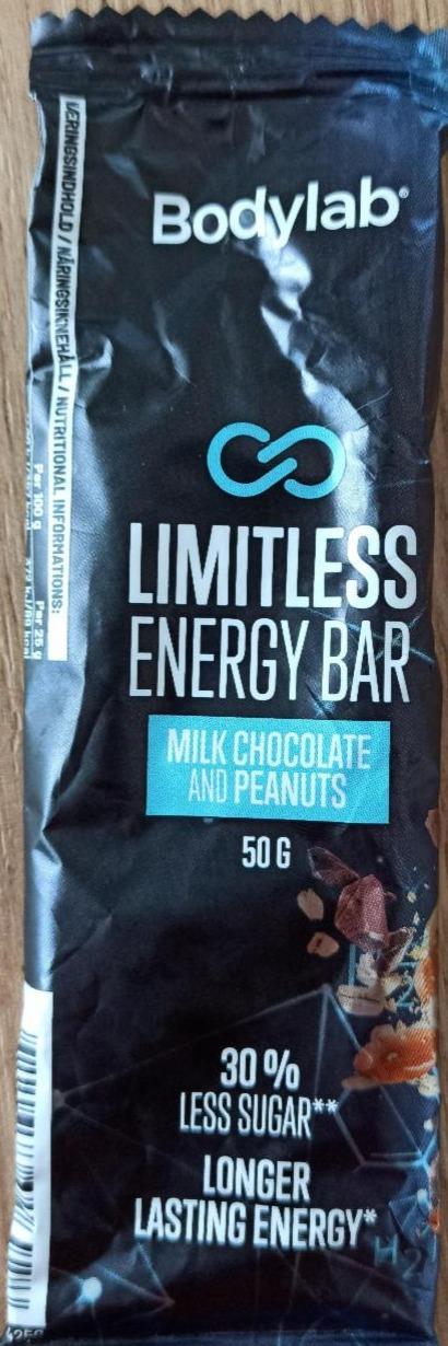 Fotografie - Limitless Energy bar Milk chocolate and Peanuts Bodylab