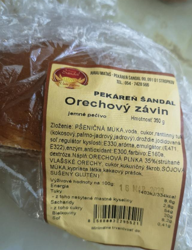 Fotografie - Orechový závin pekáreň Šandal