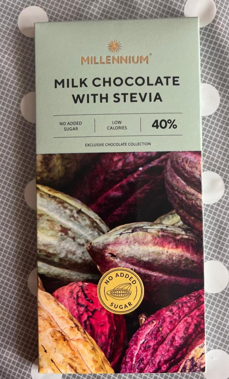 Fotografie - Milk chocolate with stevia 40% Millennium