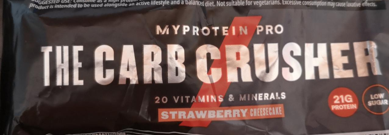 Fotografie - Myprotein Pro The Carb Crusher strawberry cheesecake