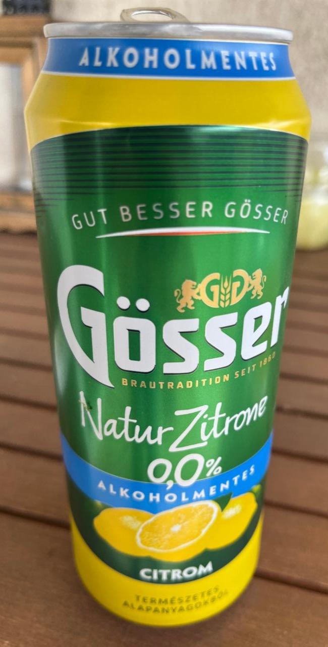 Fotografie - Gösser Natur Zitrone 0,0% Alkoholmentes Citrom