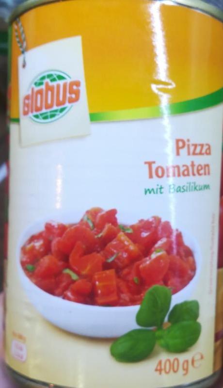 Fotografie - Pizza tomaten mit basilikum Globus