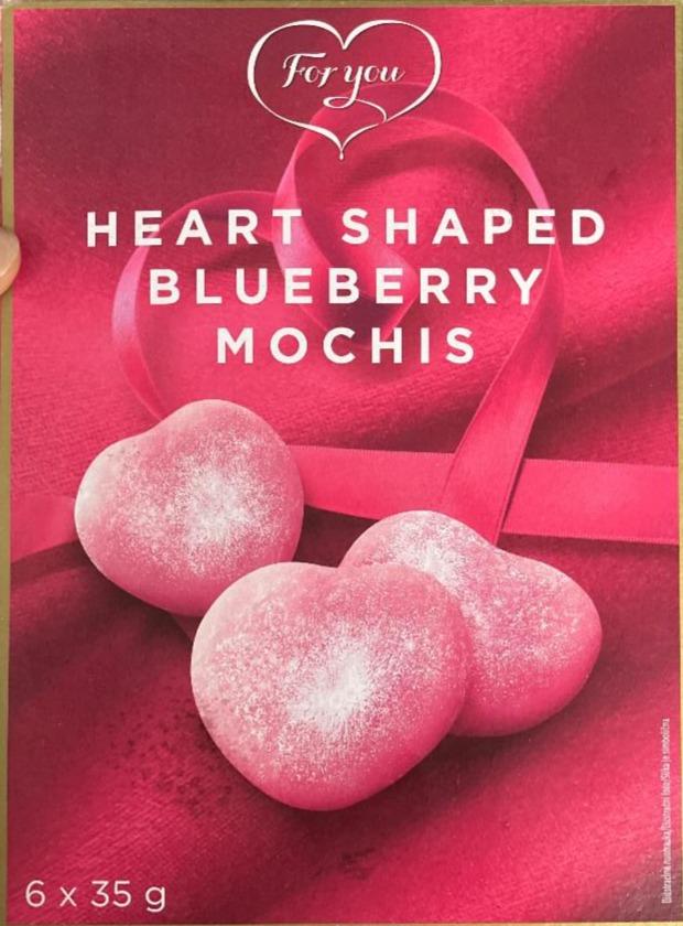 Fotografie - Heart shaped blueberry mochis For you