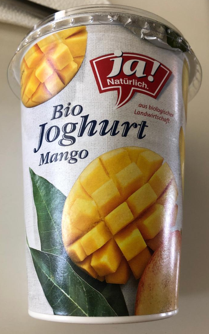 Fotografie - Bio Joghurt Mango Ja! Natürlich.