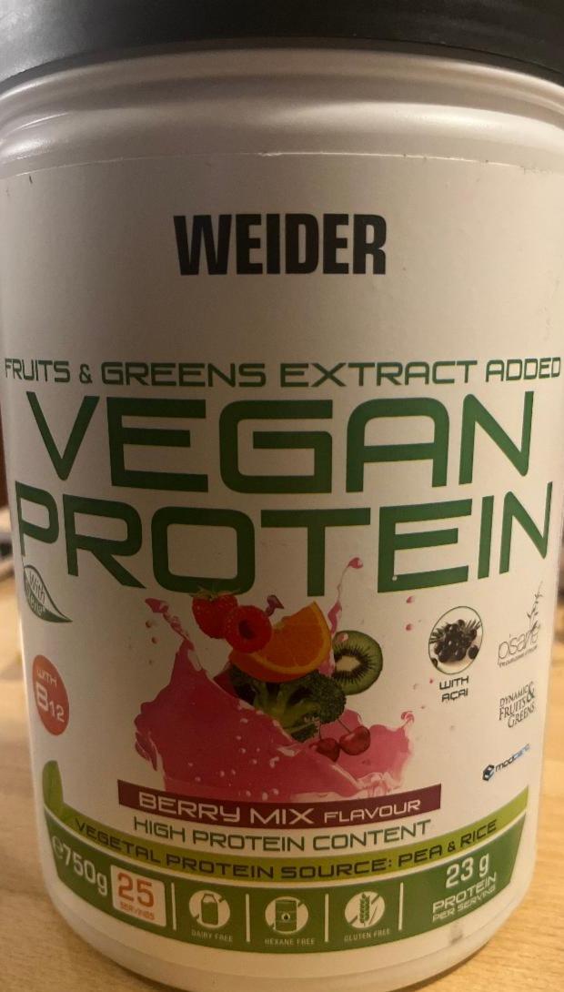 Fotografie - Vegan Protein Berry Mix flavour Weider