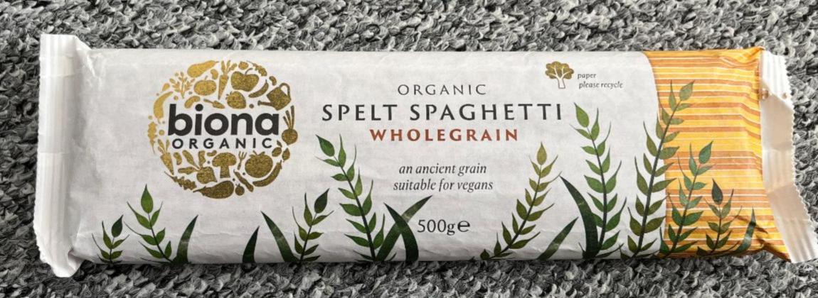 Fotografie - Organic Spelt Spaghetti Wholegrain Biona Organic