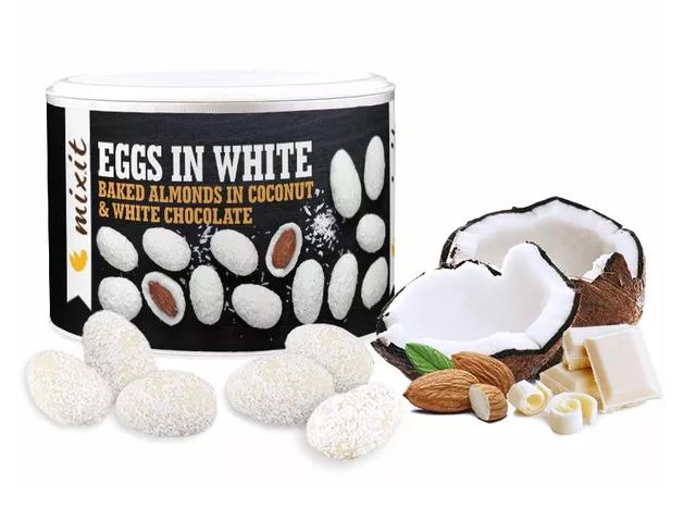 Fotografie - Mixit Eggs In White Baked Almonds In Coconut And White Chocolate