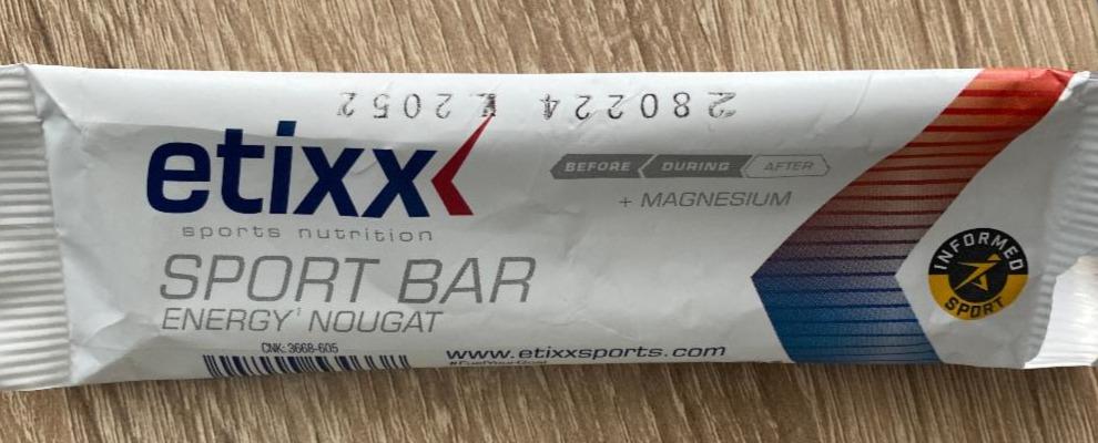 Fotografie - Sport bar energy nougat Etixx
