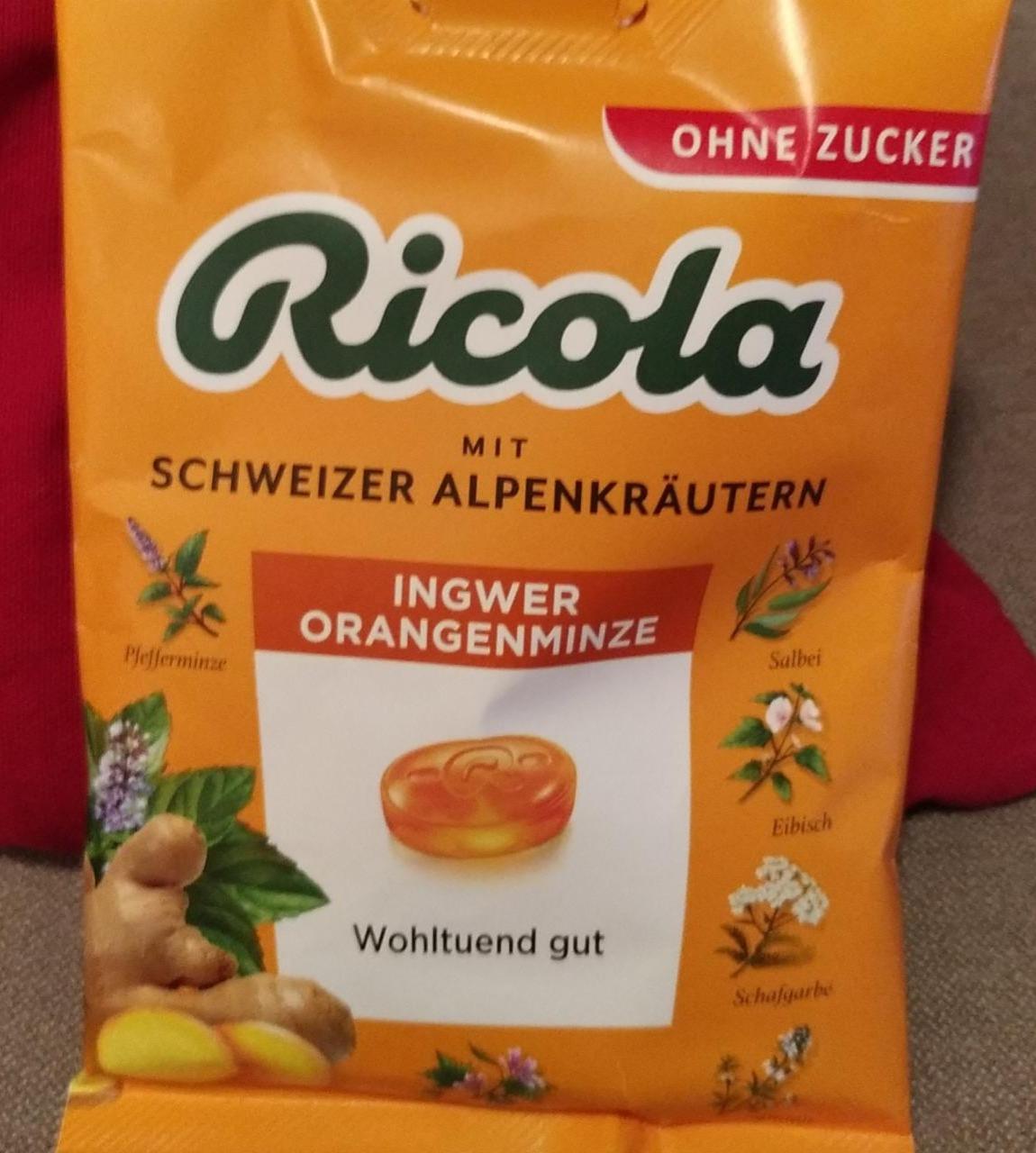 Fotografie - Ricola mit schweizer alpenkräuter ohne zucker ingwer orangenminze