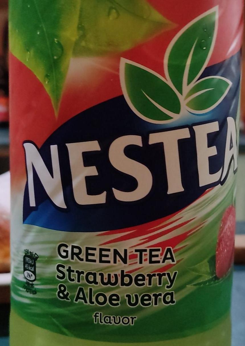 Fotografie - Nestea Green Tea Strawberry & Aloe vera flavour Nestlé