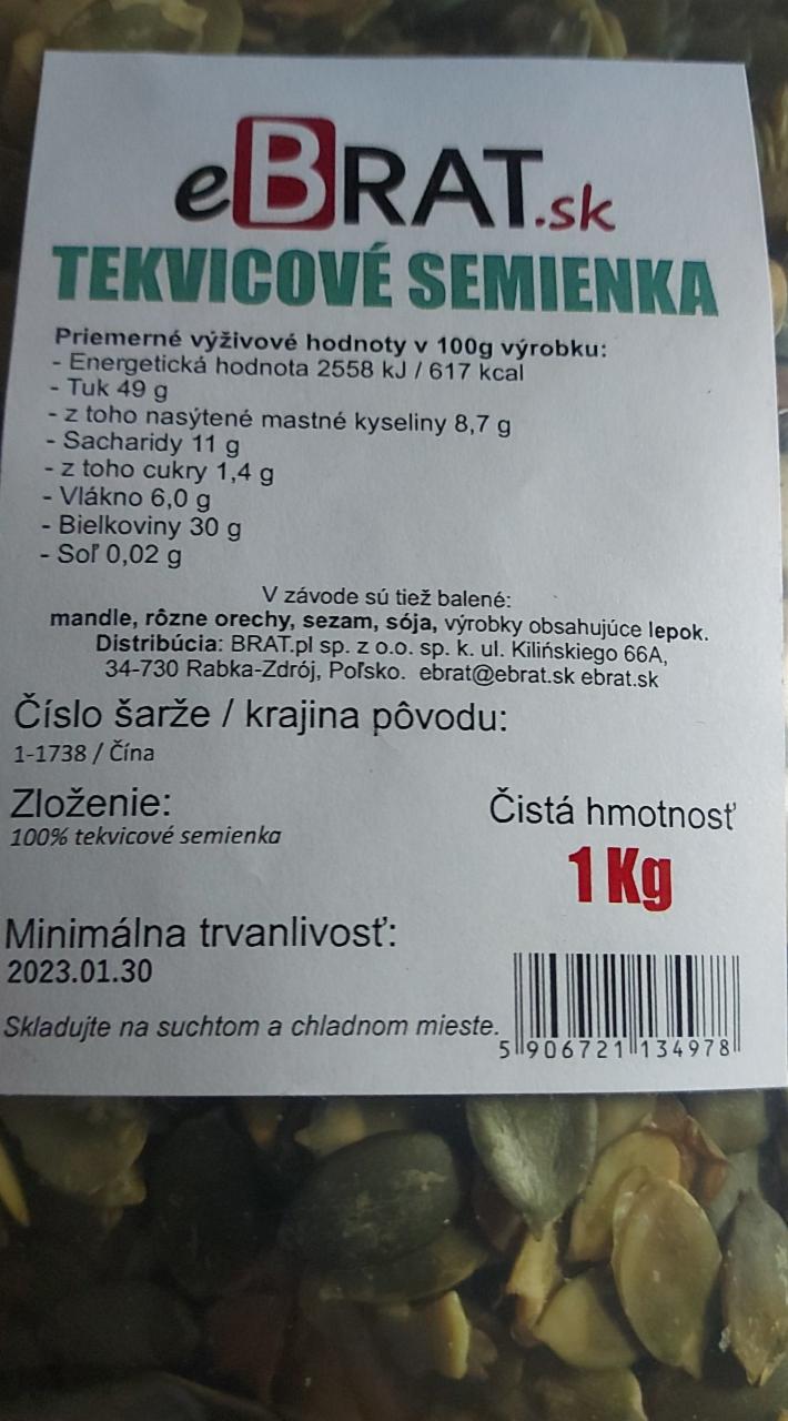 Fotografie - Tekvicové semienka eBrat.sk