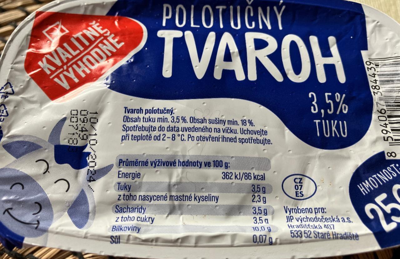 Fotografie - Polotučný tvaroh 3,5% tuku JIP