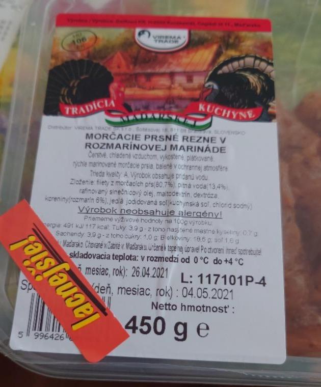 Fotografie - Morčacie prsné rezne v rozmarinovej marinade