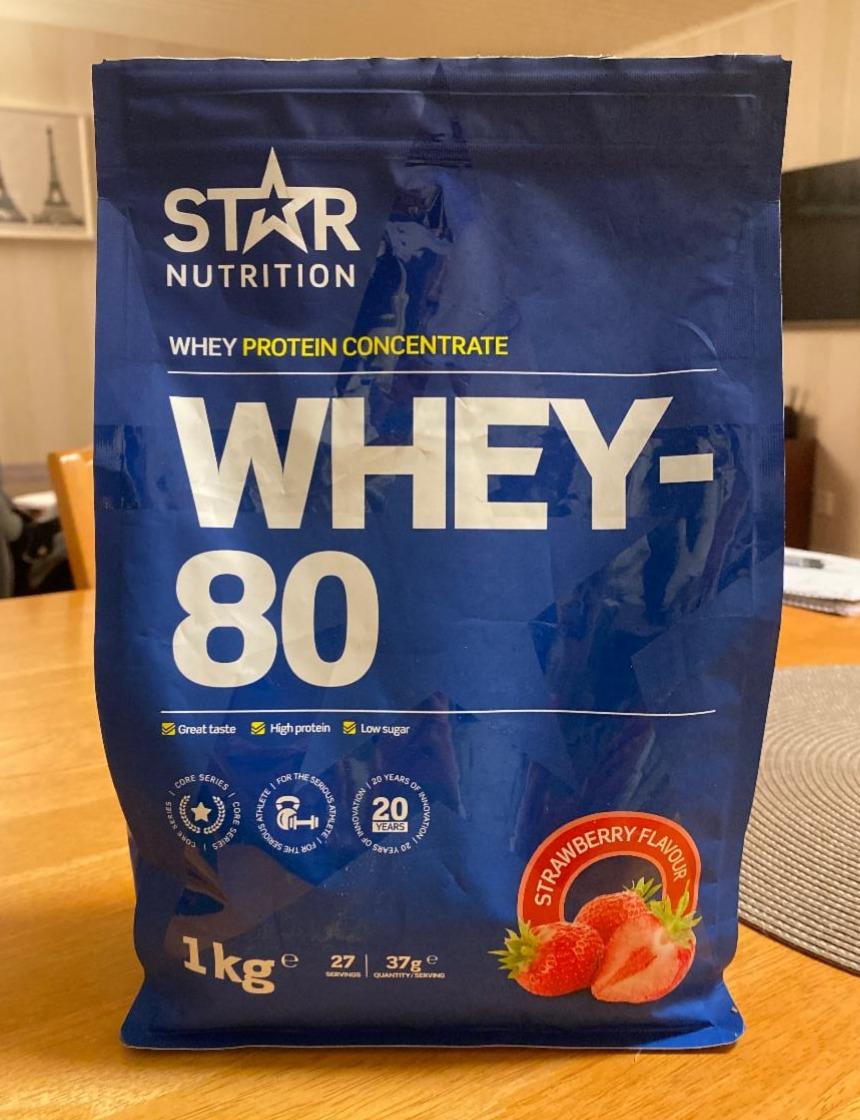 Fotografie - Whey 80 Strawberry Flavour Star Nutrition