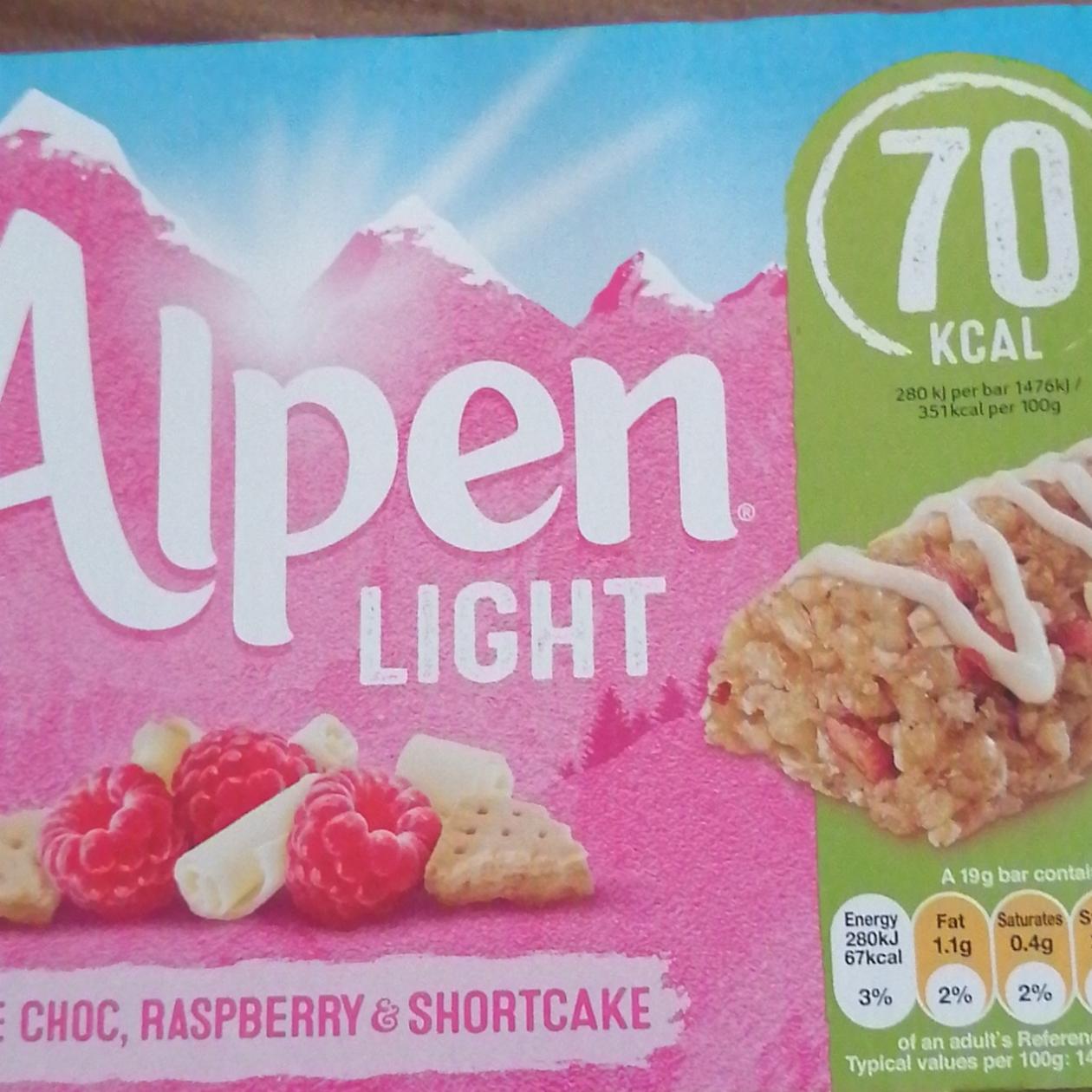 Fotografie - Alpen light white choc, raspberry shortcake