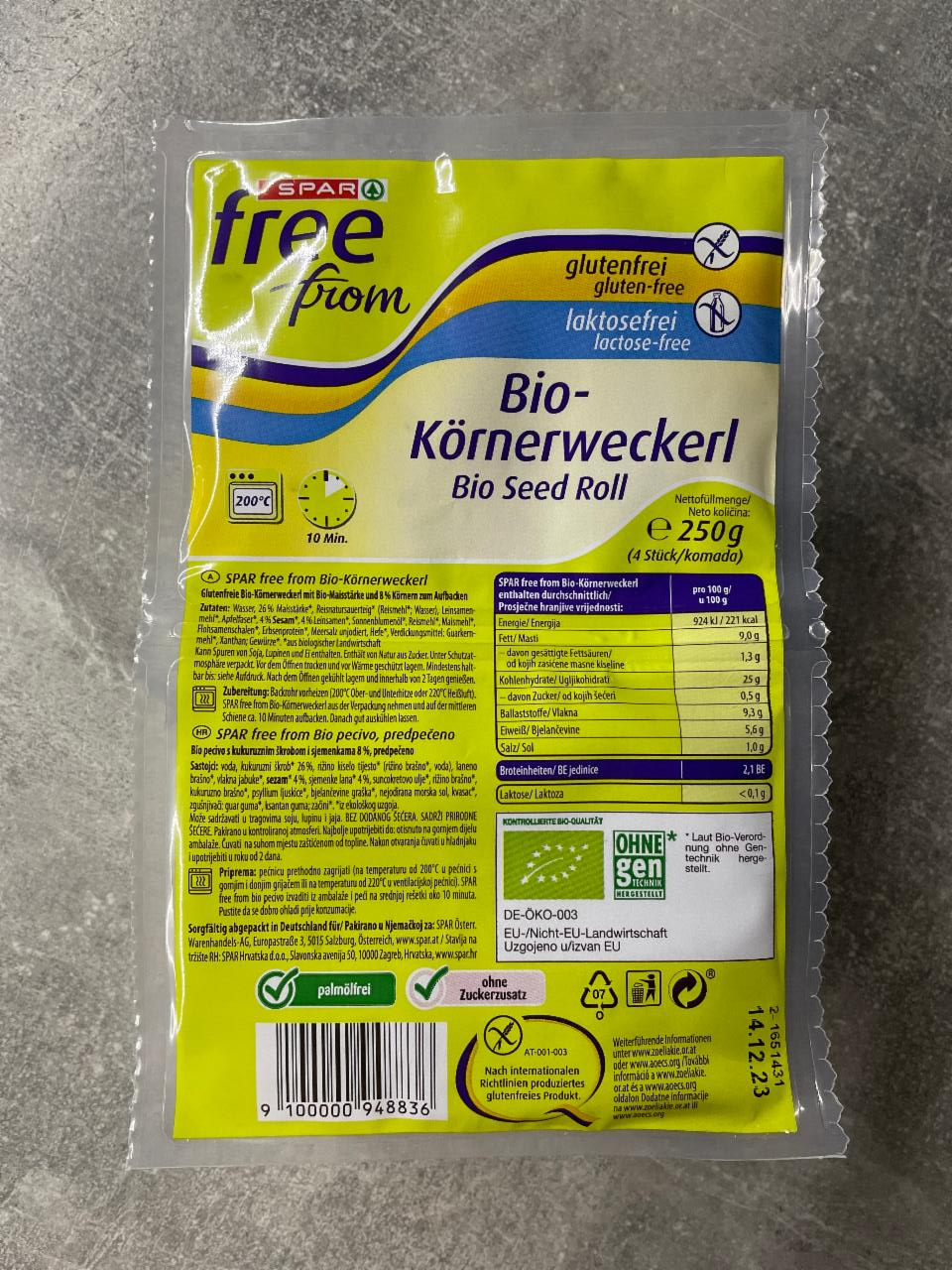 Fotografie - Bio-Körnerweckerl Bio Seed Roll Spar free from