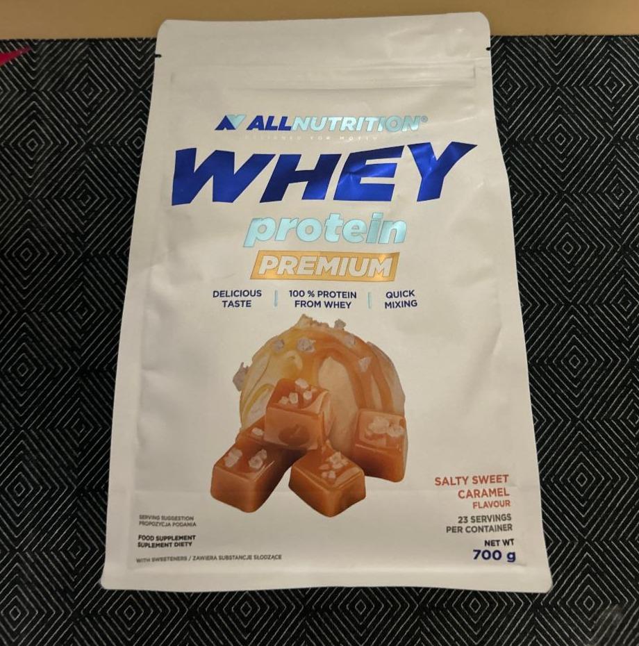 Fotografie - Whey protein Premium Salty sweet caramel flavour Allnutrition