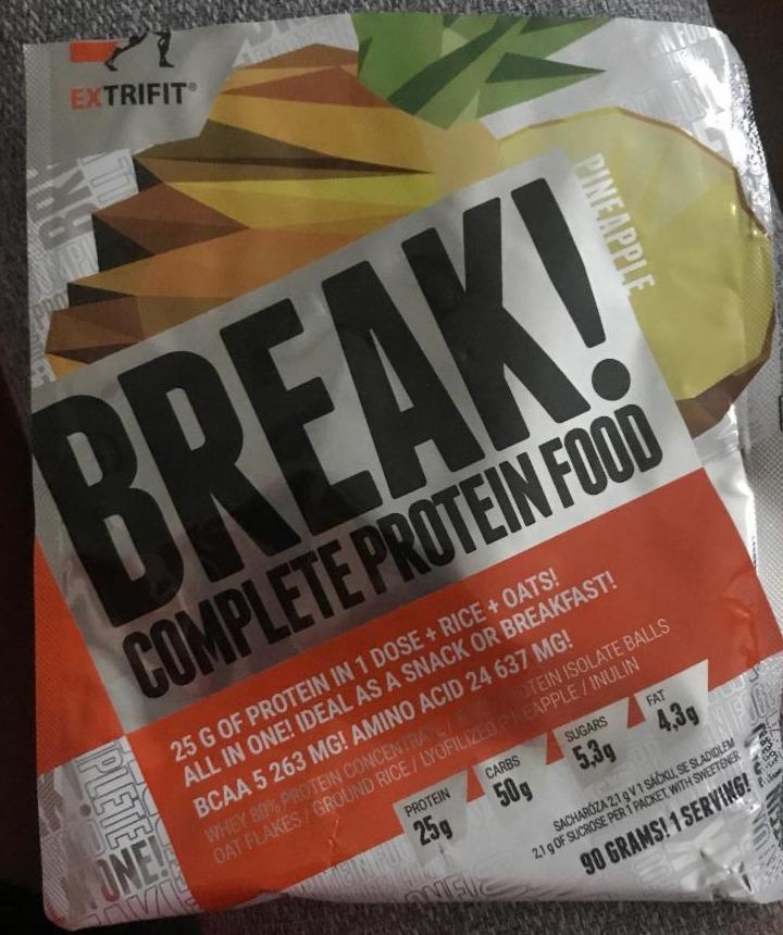Fotografie - Break complete protein food pineapple Extrifit