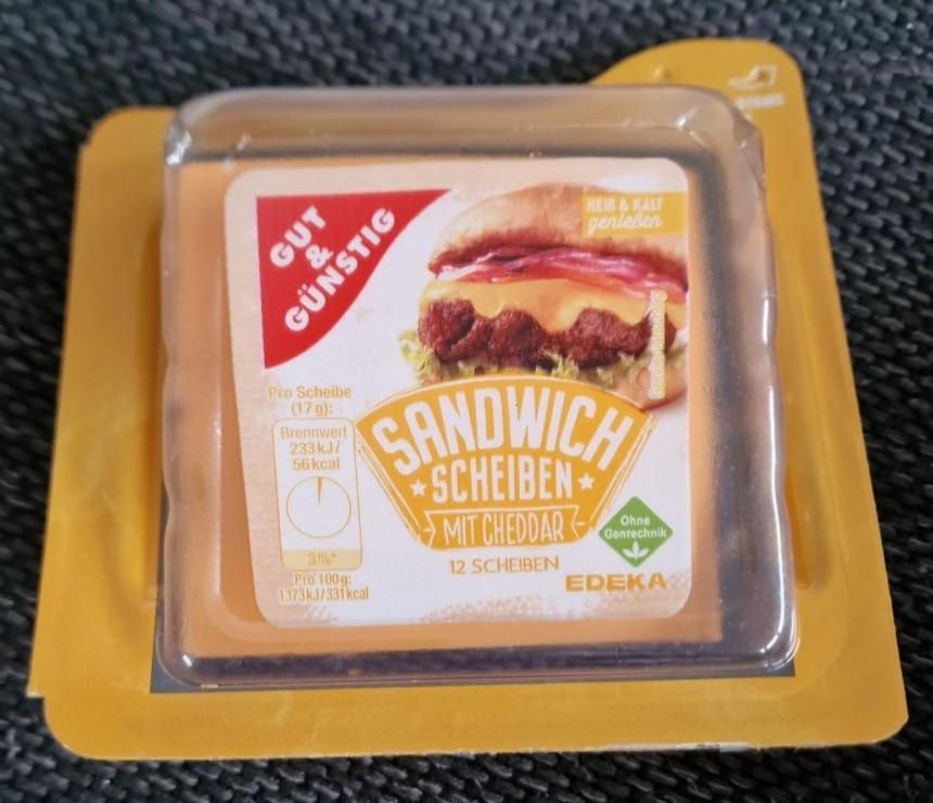 Fotografie - Sandwich Scheiben mit Cheddar Gut & günstig