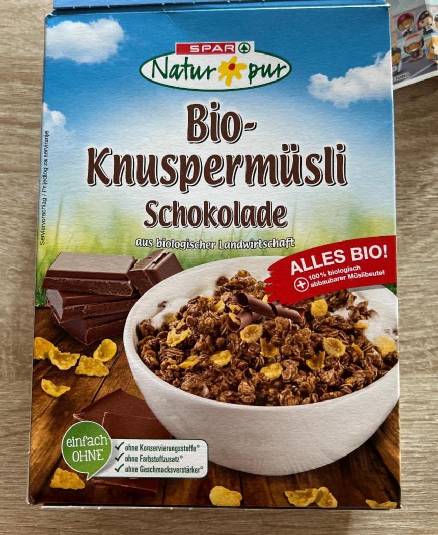 Fotografie - Bio-Knuspermüsli Schokolade Spar Natur pur