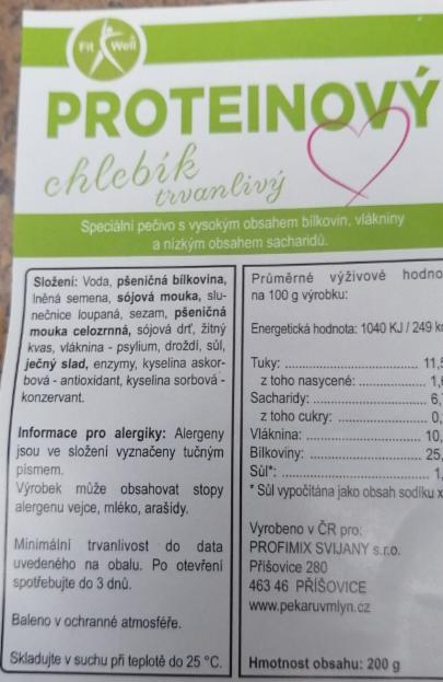 Fotografie - Proteinový chlebík Fit Well