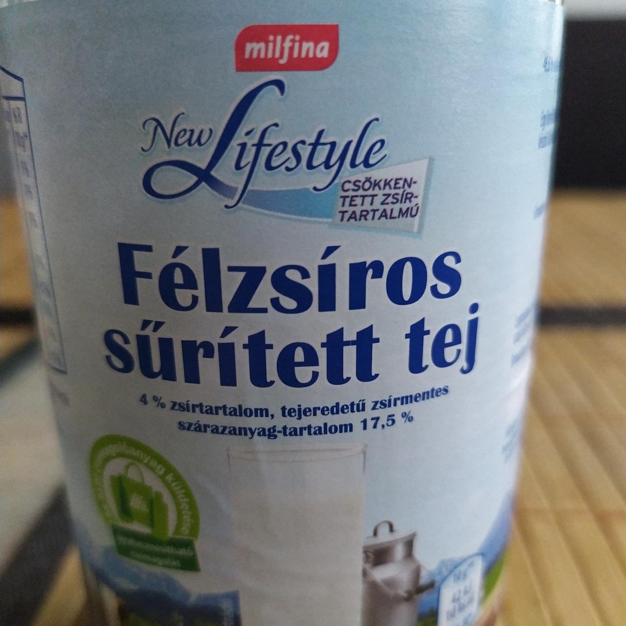 Fotografie - Félzsíros sűrített tej Milfina New Lifestyle