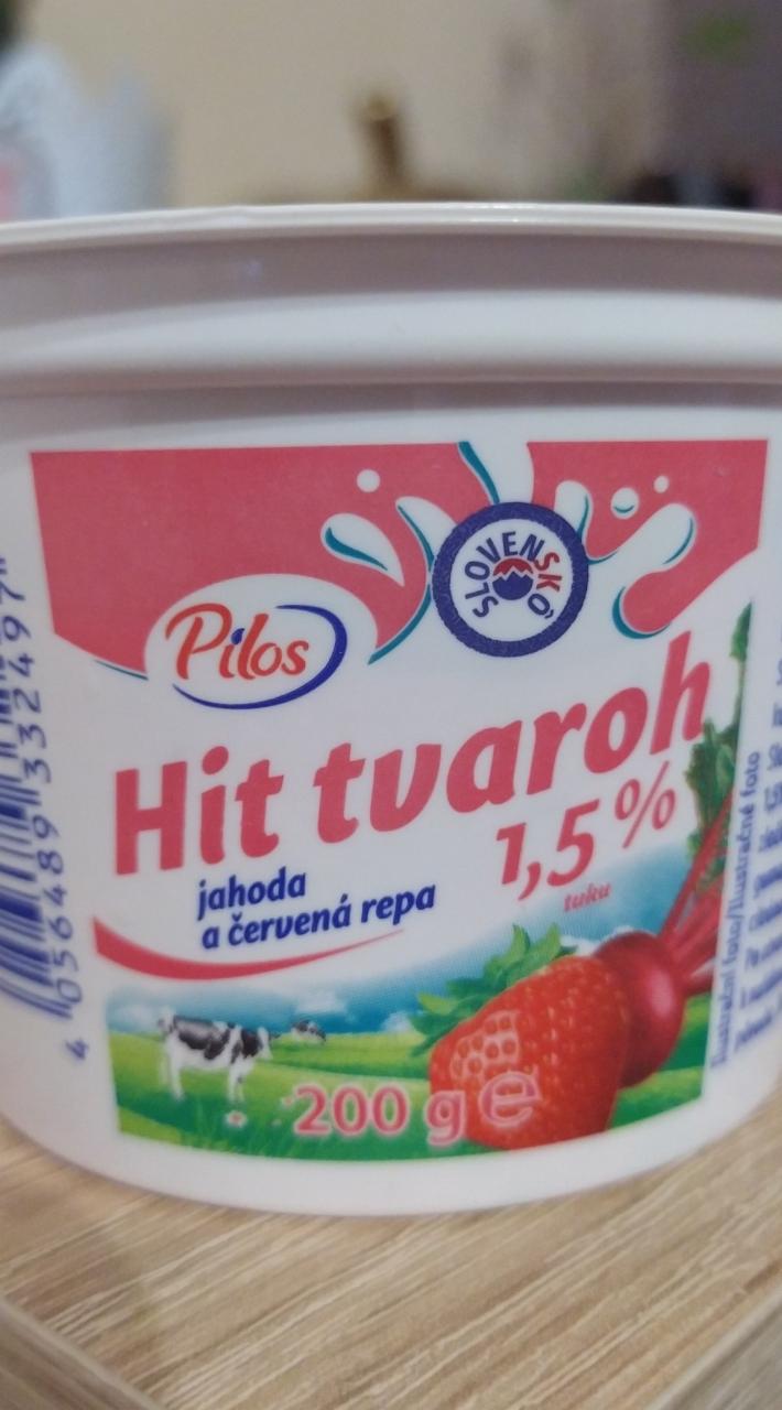 Fotografie - Hit tvaroh jahoda a červená repa 1,5% Pilos