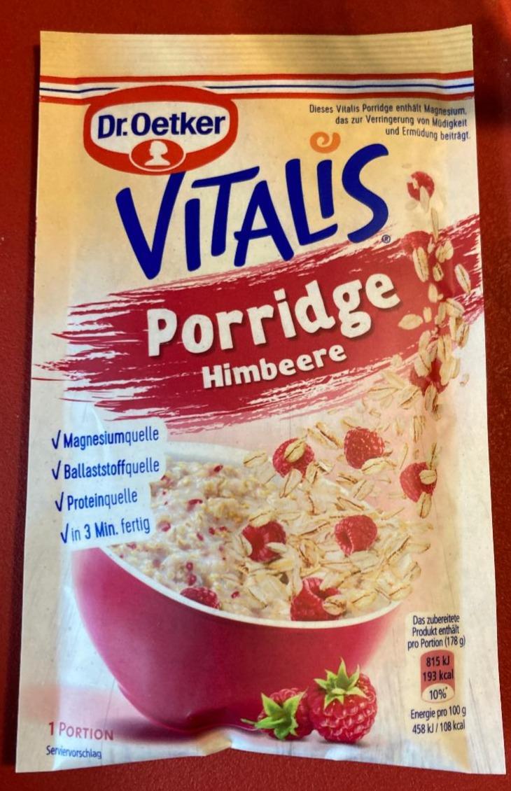 Fotografie - Vitalis Porridge Himbeere Dr.Oetker