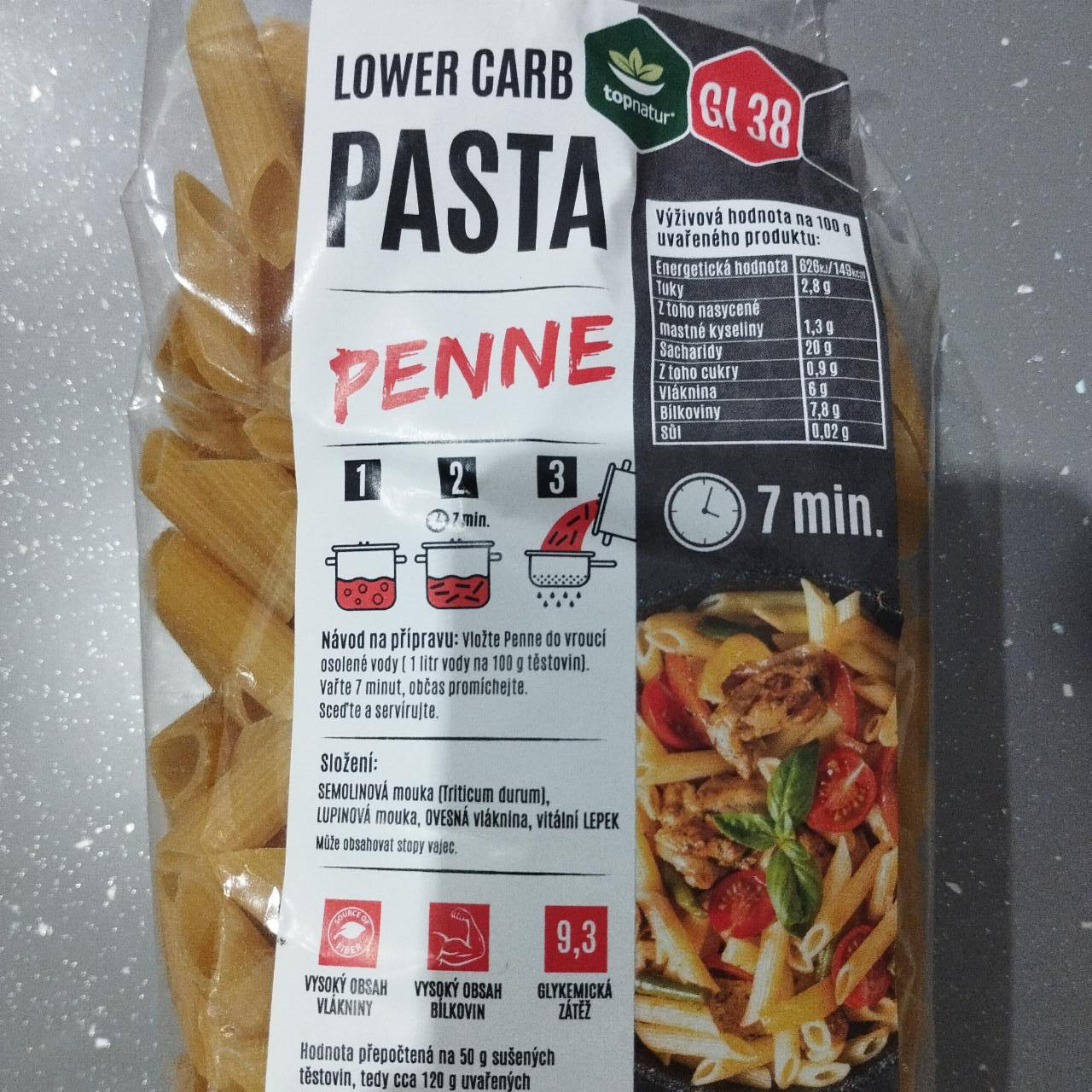 Fotografie - Low Carb Pasta Penne Topnatur