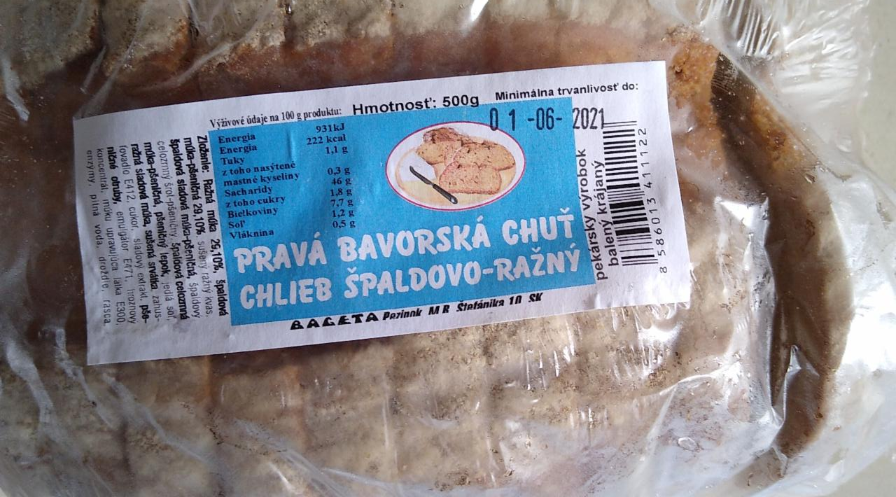 Fotografie - Chlieb špaldovo-ražný Pravá bavorská chuť Bageta Pezinok