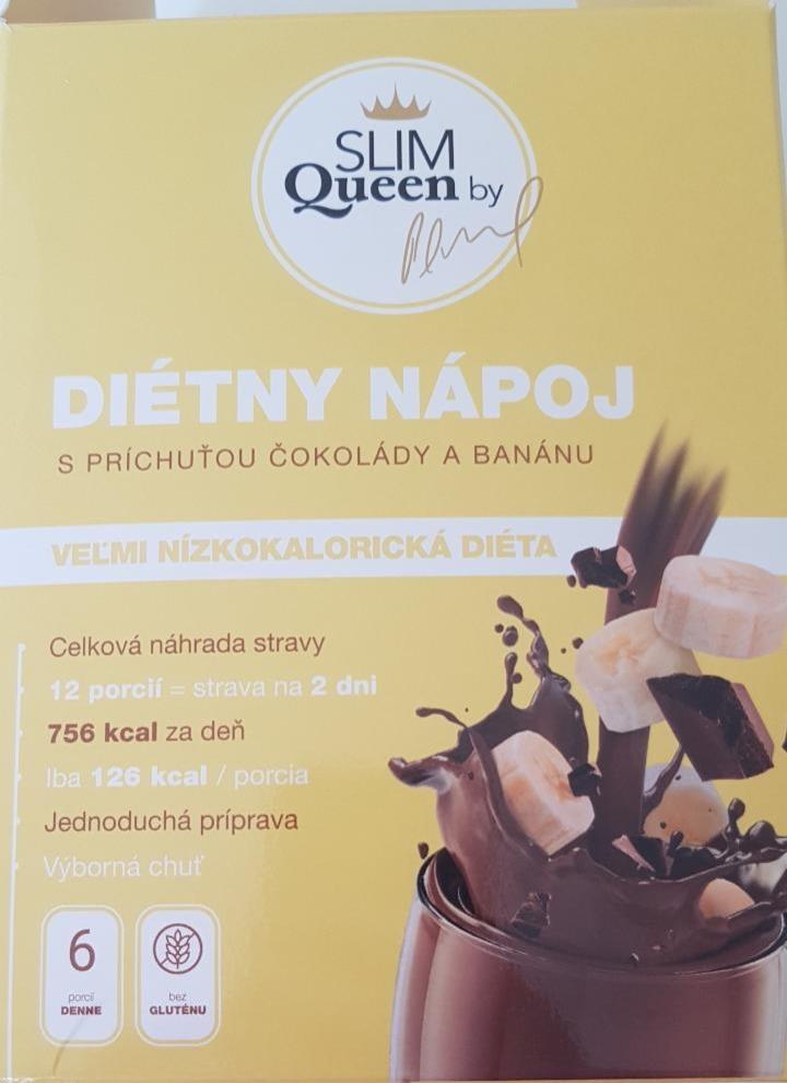 Fotografie - diétny nápoj s príchuťou čokolády a banánu SLIM QUEEN