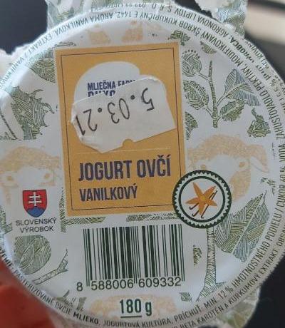 Fotografie - Jogurt ovci Vanilkovy Mliecna farma Bukovina