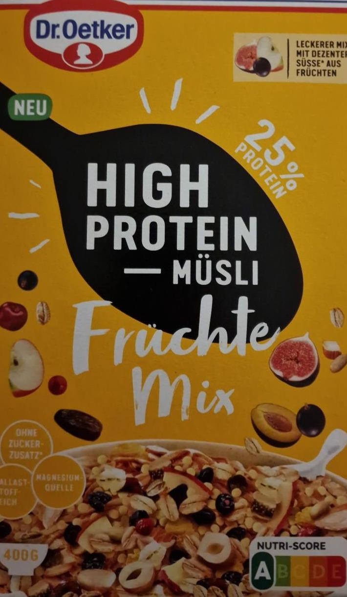 Fotografie - High protein müsli frünchte mix Dr. Oetker