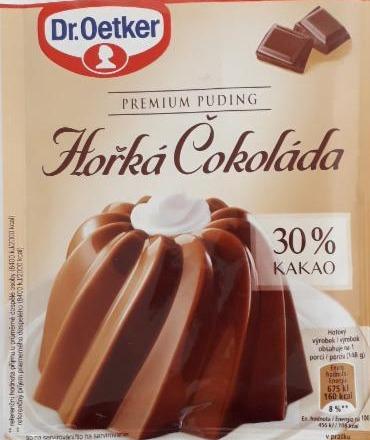 Fotografie - Premium puding Horká čokoláda 30% kakao prášok Dr.Oetker