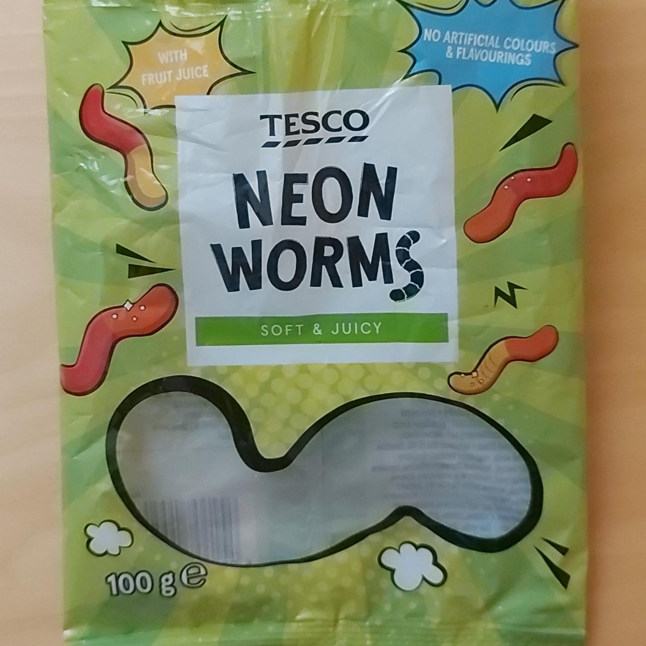 Fotografie - Neon Worms soft & juicy Tesco