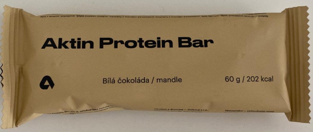 Fotografie - Aktin Protein Bar Bíla čokoláda / mandle