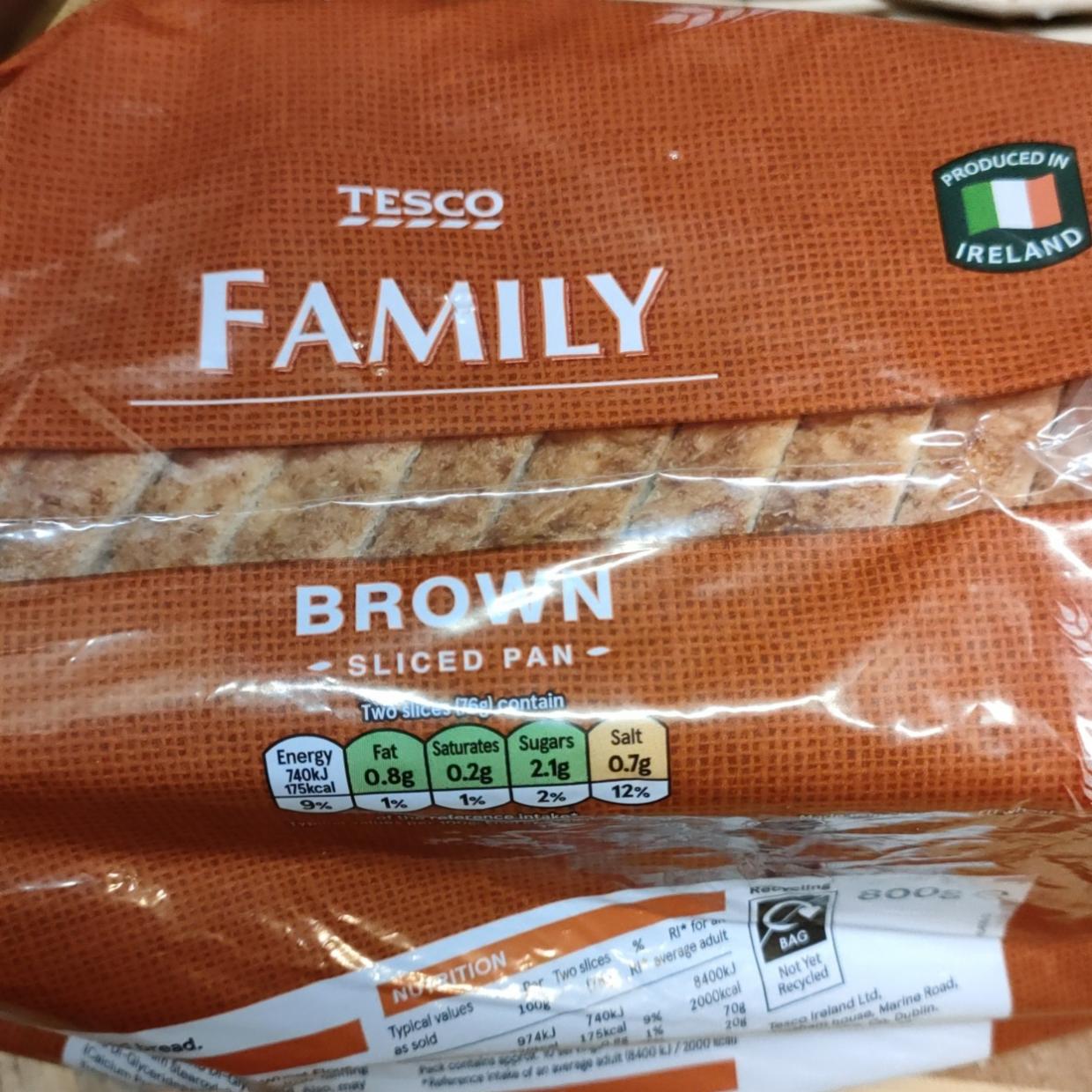 Fotografie - Family Brown Sliced Pan Tesco