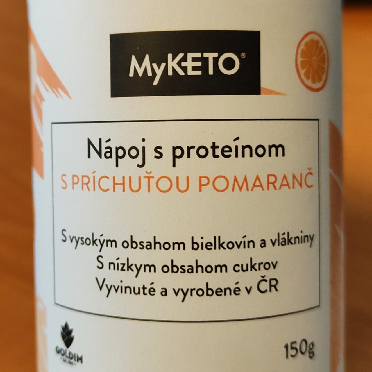 Fotografie - Nápoj s proteínom s príchuťou pomaranč MyKETO