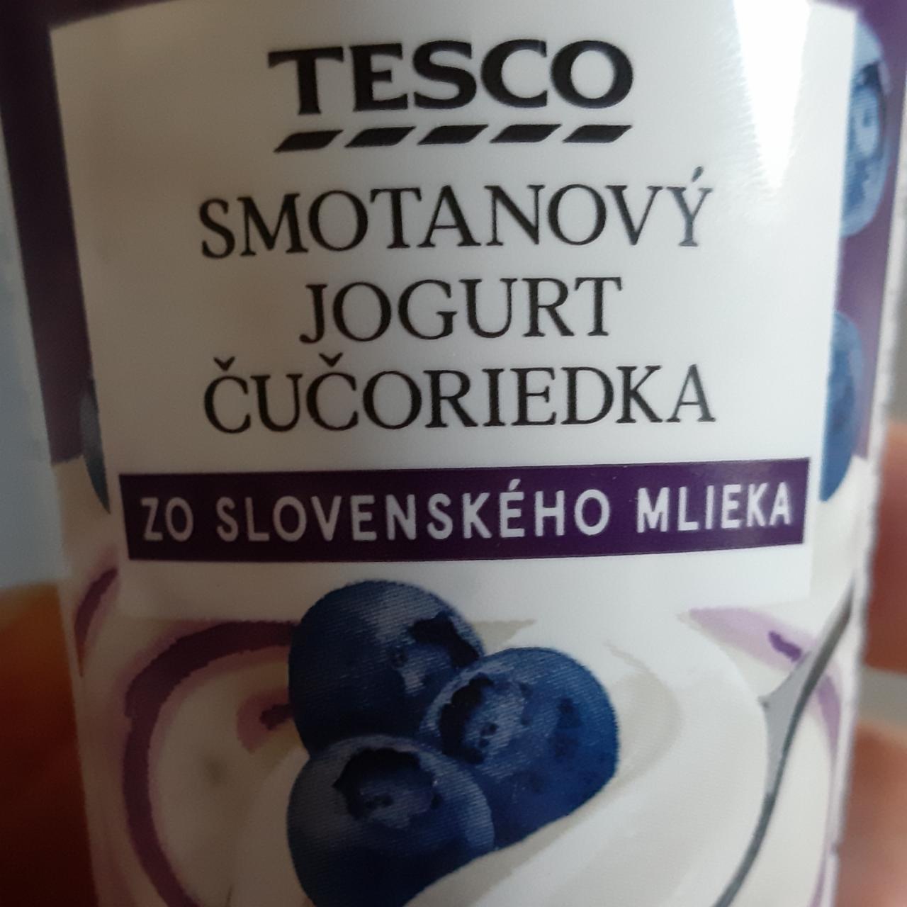 Fotografie - Smotanový jogurt čučoriedka Tesco